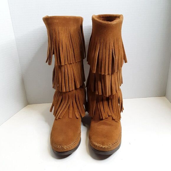 Minnetonka Women's Fringe Pull Up Boot Size 5M - Picture 11 of 11